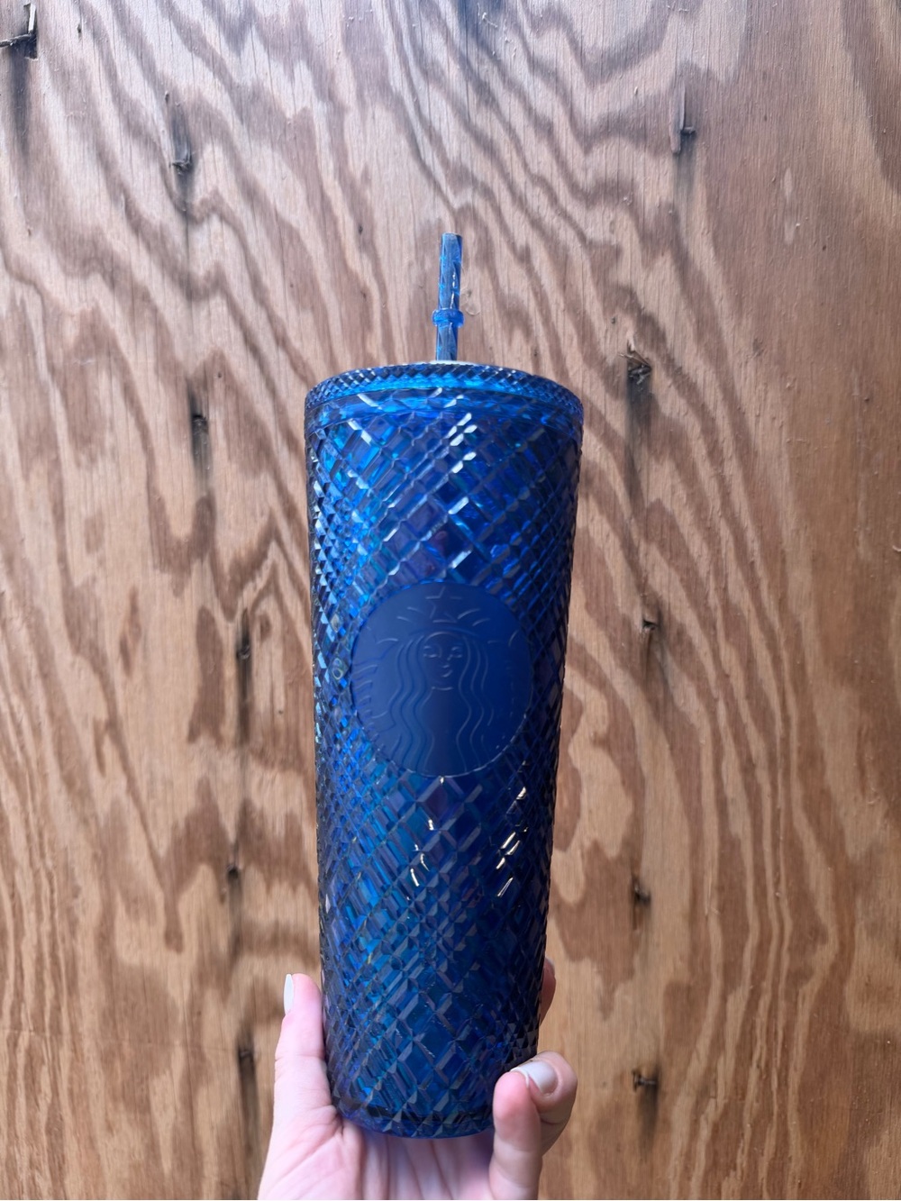 Starbucks Cobalt Blue Studded Reusable Tumbler with Straw